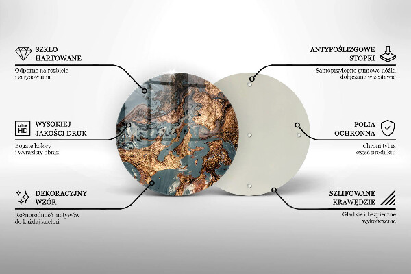 Protection plaque induction Structure rocheuse dorée