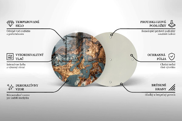 Protection plaque induction Structure rocheuse dorée
