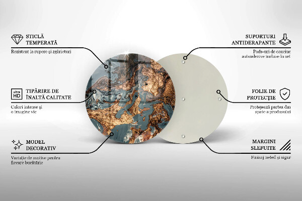 Protection plaque induction Structure rocheuse dorée