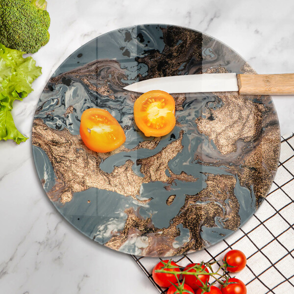 Protection plaque induction Structure rocheuse dorée