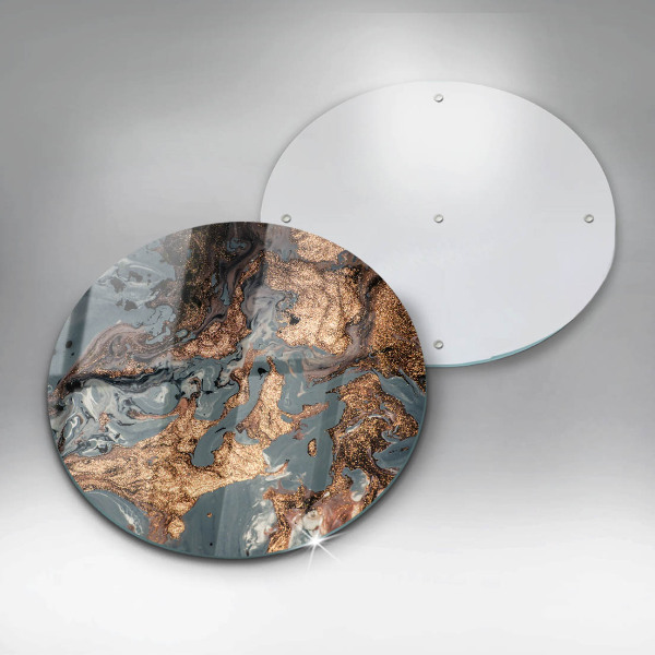 Protection plaque induction Structure rocheuse dorée