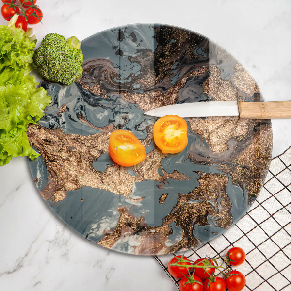 Protection plaque induction Structure rocheuse dorée