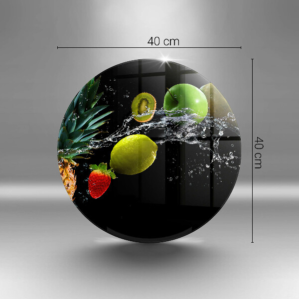 Planche à découper en verre Fruits dans l'eau