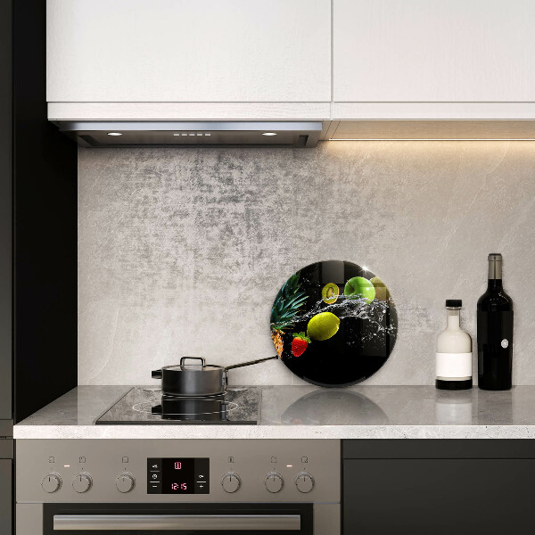 Planche à découper en verre Fruits dans l'eau