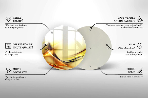 Protection plaque induction Lignes de lumière abstraites