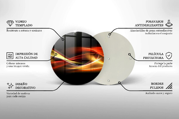 Protection plaque induction Fumée et lumière abstraites