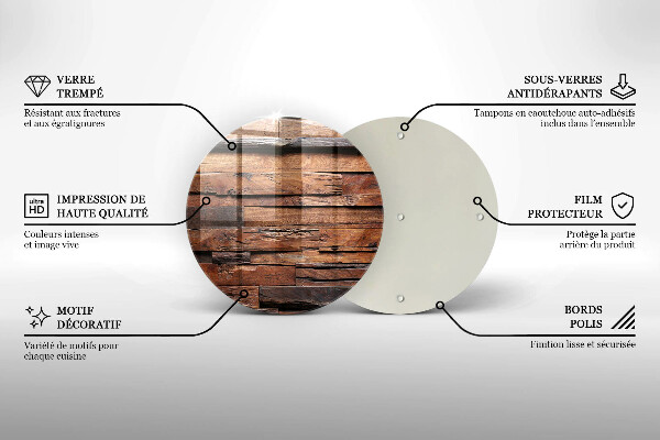 Protection plaque induction Planches de bois décoratives