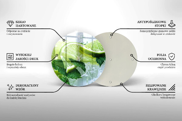 Protection plaque induction Citron vert menthe et glace