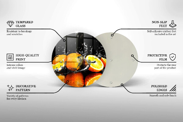 Protection plaque induction Fruit orange juteux