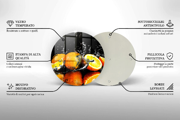 Protection plaque induction Fruit orange juteux