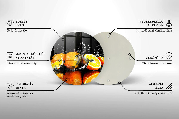 Protection plaque induction Fruit orange juteux