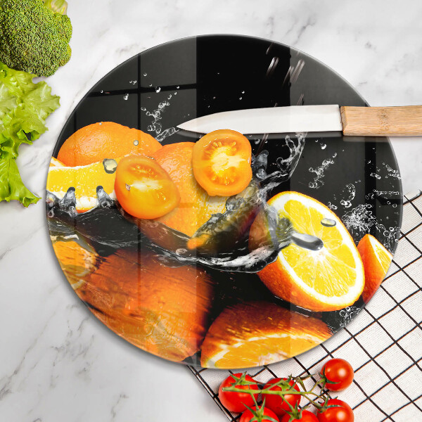 Protection plaque induction Fruit orange juteux