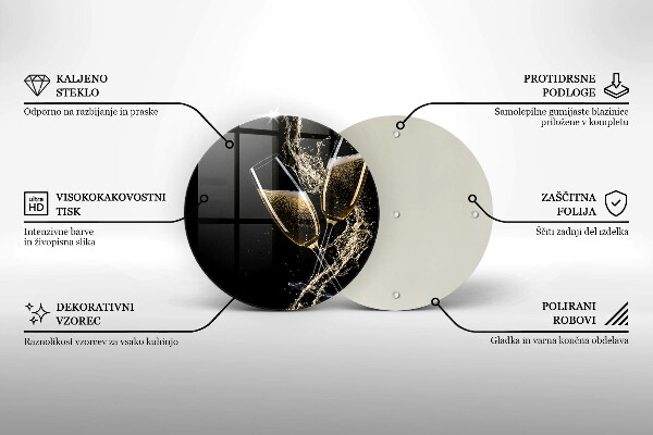 Protection plaque induction Verres de champagne