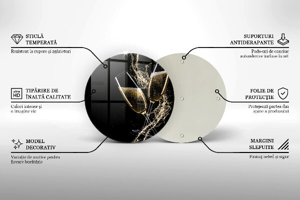 Protection plaque induction Verres de champagne