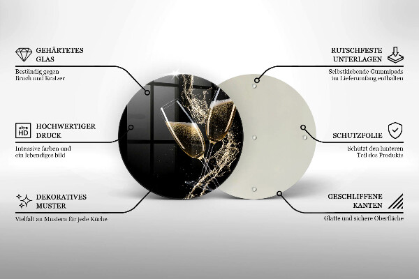 Protection plaque induction Verres de champagne