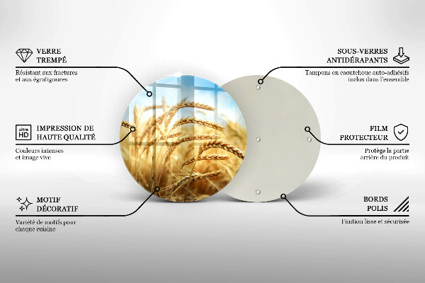 Protection plaque induction Épis de céréales dans le champ