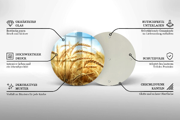 Protection plaque induction Épis de céréales dans le champ