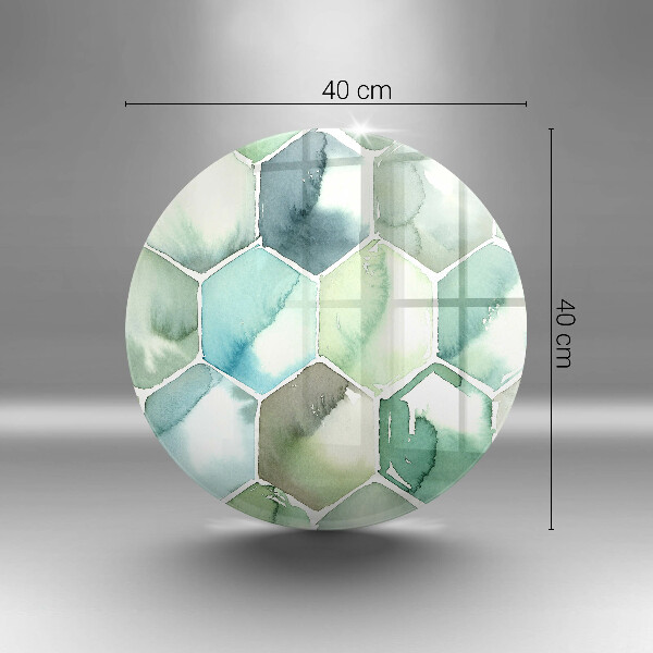 Protection plaque induction Hexagones aquarelle