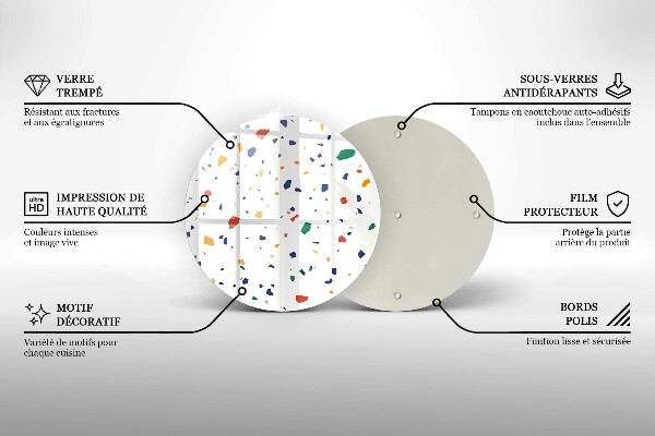 Protection plaque induction Grès coloré