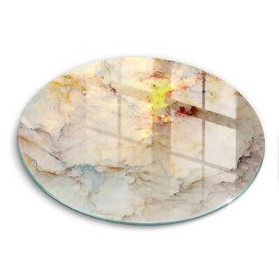 Protection plaque induction Texture de marbre avec de l'or