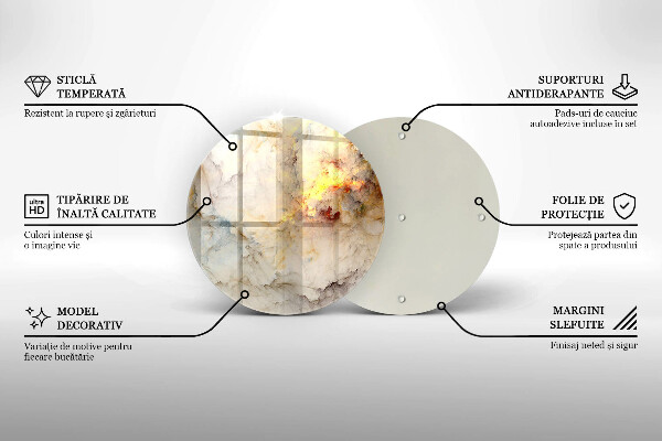 Protection plaque induction Texture de marbre avec de l'or