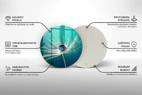 Protection plaque induction Rosée sur un pissenlit