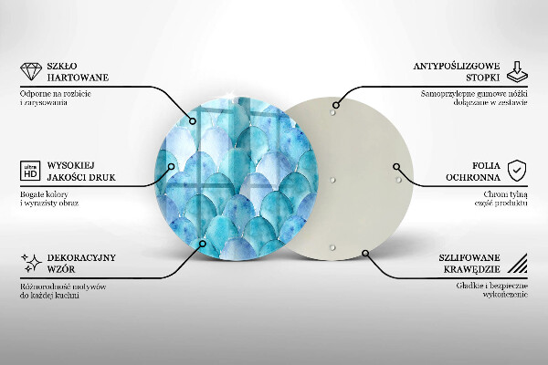 Protection plaque induction Écailles d'aquarelle