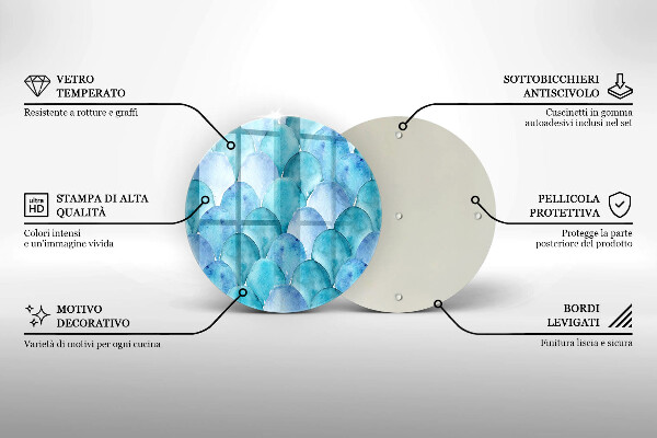 Protection plaque induction Écailles d'aquarelle