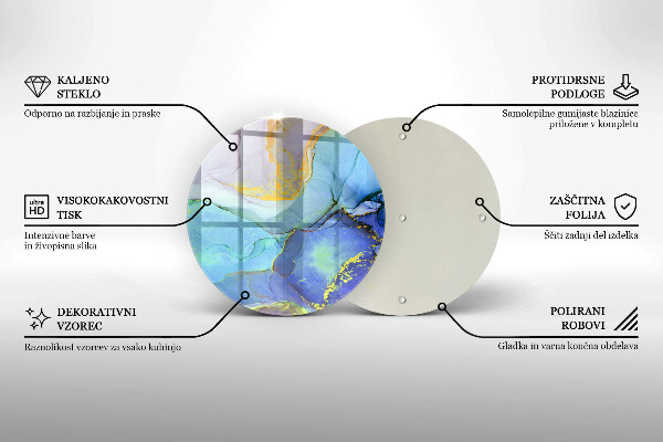Protection plaque induction Pierre dorée craquelée
