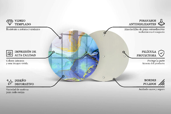 Protection plaque induction Pierre dorée craquelée