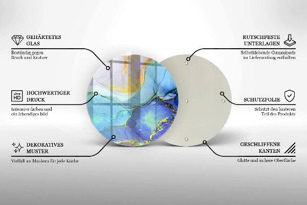 Protection plaque induction Pierre dorée craquelée