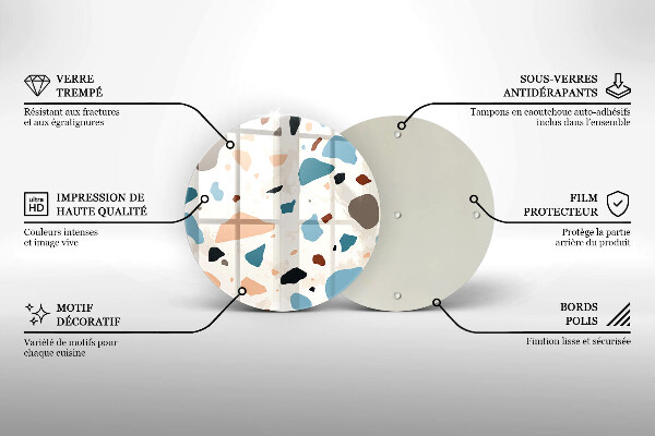 Protection plaque induction Grès décoratif