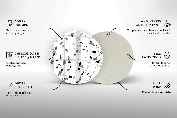 Protection plaque induction Grès décoratif