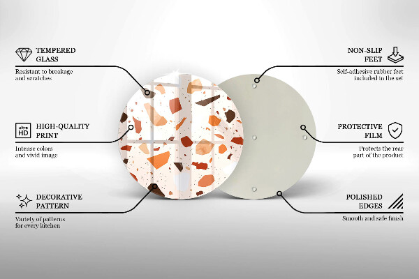 Protection plaque induction Grès décoratif