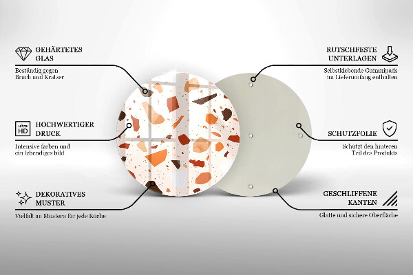 Protection plaque induction Grès décoratif