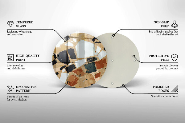 Protection plaque induction Assiette pierres décoratives