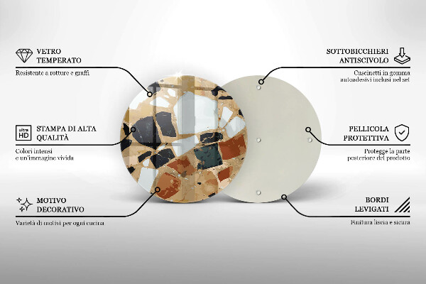 Protection plaque induction Assiette pierres décoratives