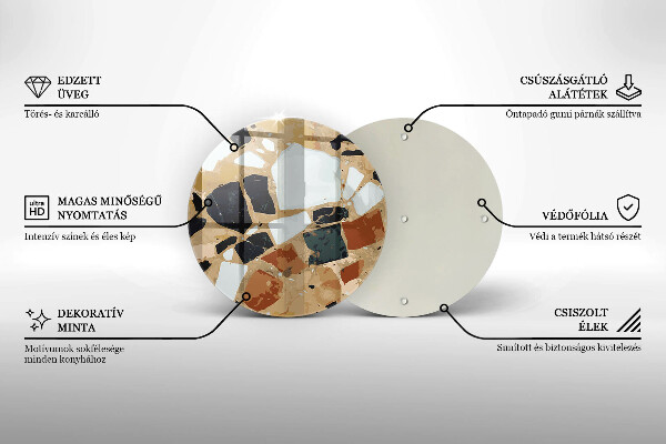 Protection plaque induction Assiette pierres décoratives