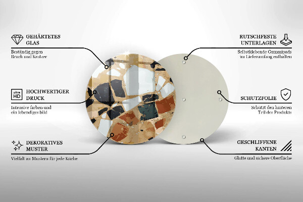 Protection plaque induction Assiette pierres décoratives