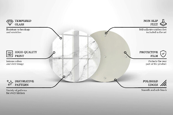 Protection plaque induction Texture de marbre élégante