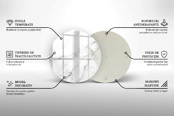 Protection plaque induction Texture de marbre élégante