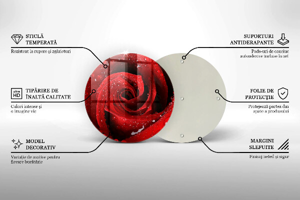 Protection plaque induction Pétales de fleurs de roses