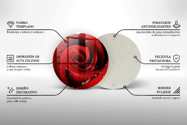 Protection plaque induction Pétales de fleurs de roses