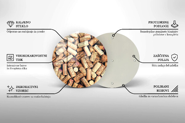 Protection plaque induction Modèle sans couture de bouchons de vin