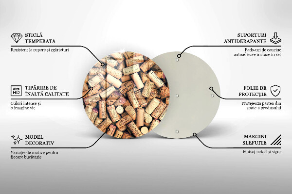 Protection plaque induction Modèle sans couture de bouchons de vin