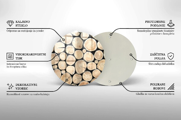 Protection plaque induction Troncs d'arbres en bois