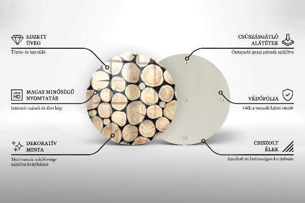 Protection plaque induction Troncs d'arbres en bois