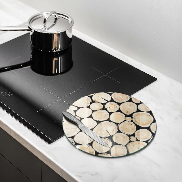 Protection plaque induction Troncs d'arbres en bois