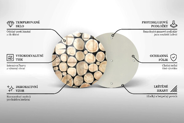 Protection plaque induction Troncs d'arbres en bois