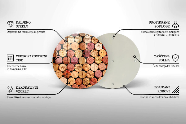 Protection plaque induction Modèle de bouchons de vin